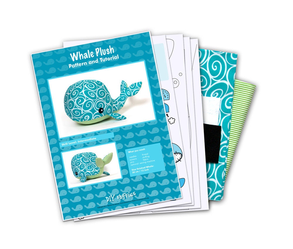 Cotton whale sewing toy kit