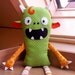 Monster Doll pdf sewing pattern - Halloween softie Stuffed toy