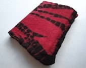 Red Sketchbook Journal Felted Fiber Art Hand Dyed OOAK from Shibori Collection