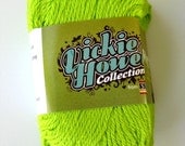 Wool Soysilk Hemp blend yarn, Billy Joe, bright neon green yarn,  SWTC ROCK yarn, worsted weight - crochetgal