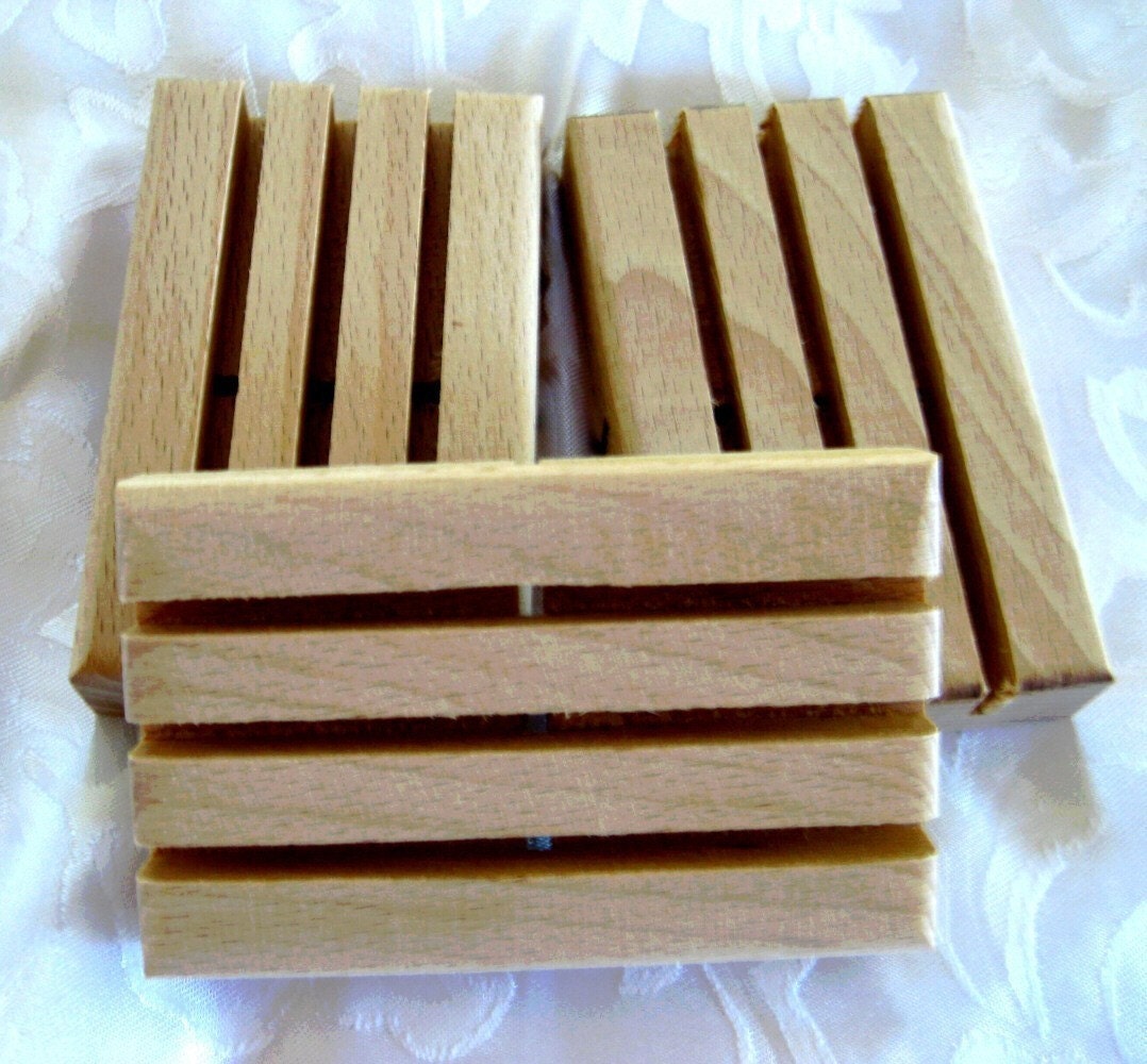 Wooden Soap Deck or Soap Dish, 3 pack, H6