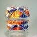 2 garter set Hippie TIE DYE wedding KEEP and TOSS peace