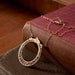 Gold Ouroboros Etched Copper Necklace, with Real Snakeskin