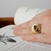 Round Real Bee Ring in Gold, Colony Collapse Jewelry