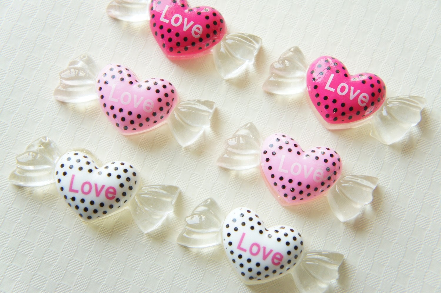 6 pcs LOVE Candy Cabochon (18mm43mm) CD037 (((LAST)))