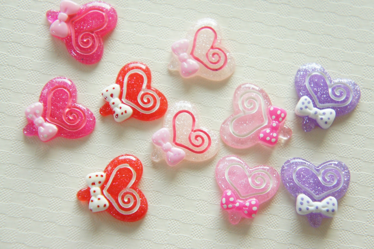 8 pcs Heart Candy Cabochon (18mm19mm) CD301 (((LAST)))