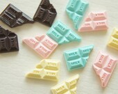12 pcs Small Chocolate Bar Cabochon (13mm20mm) CD307