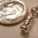 4 x 10mm Fancy Spool Bead Silver Plated 25