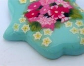Turquoise Floral Wedding Favor Talisman Hamsa Charm