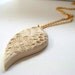 Gift for Mom - Lace  Pendant  Texture in Natural Milky White  Polymer Clay Handmade Jewelry