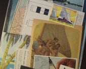 Set Sail for a Ocean Voyage Vintage Sailboat Collage and Scrapbook Kit Number 1572f
