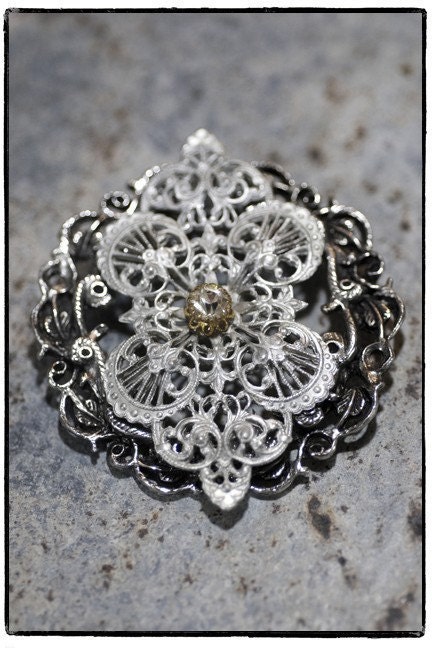 Elegant Silver Brooch