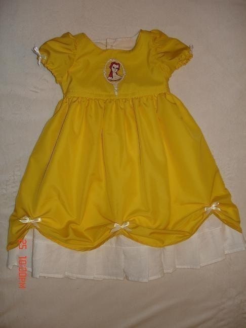 Disney Custom Boutique Princess Belle Dress (-----) Belle Embroidey (-----) 12 Months to Girls Size 8