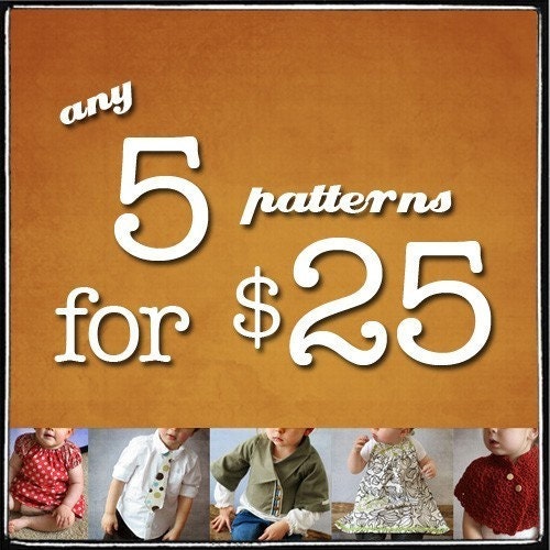 Any 5 PDF Patterns for 25