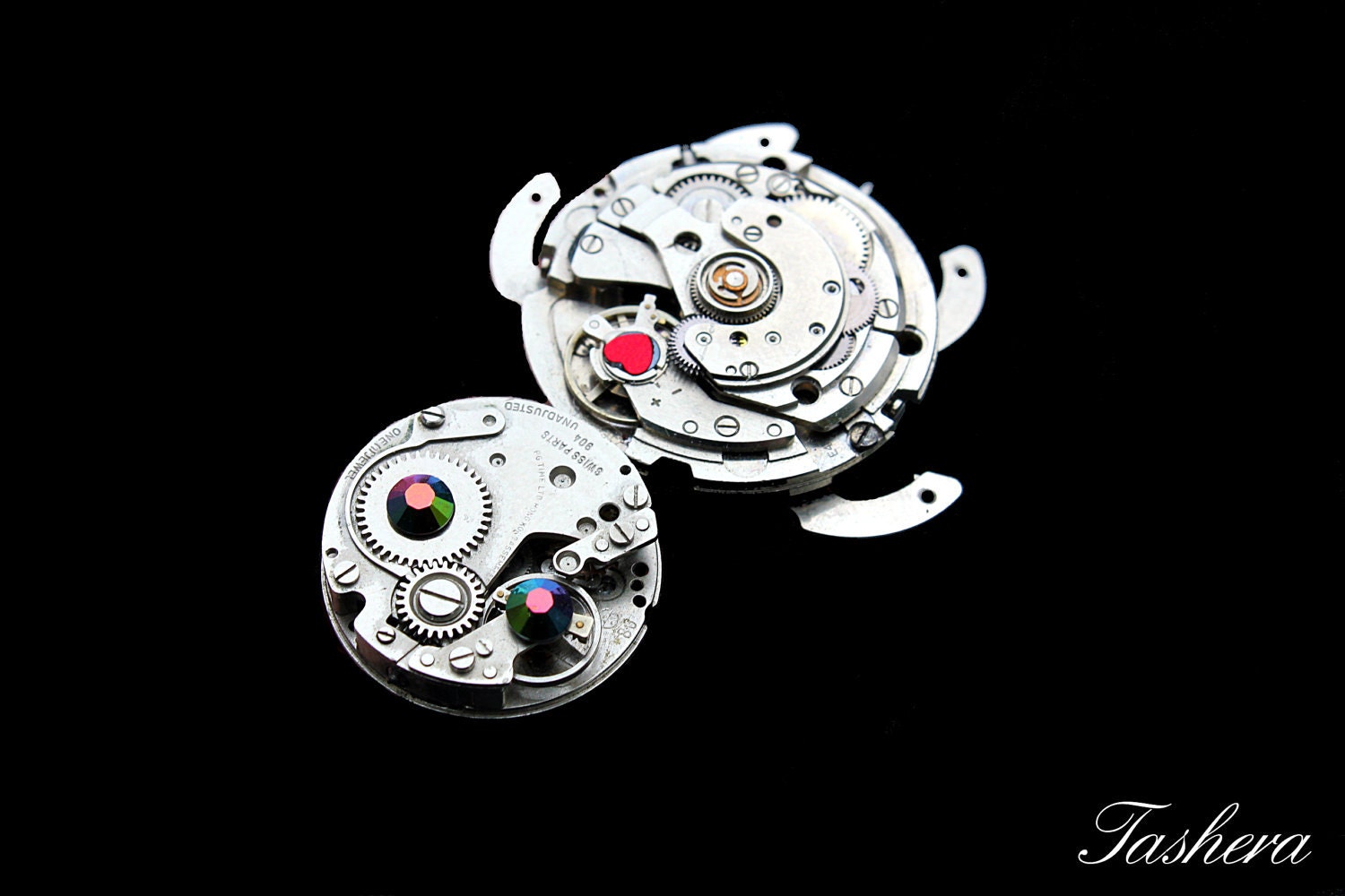 Steampunk Turtle Brooch- Animal Clock Industrial Luxury Wedding- Vintage Watch Movement- Geekery- Handmade Exclusively by tasherajean- PT01