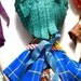 Rag doll cloth artists doll dark brown linen embroidered face Molly Dolly, Claudia Meringue