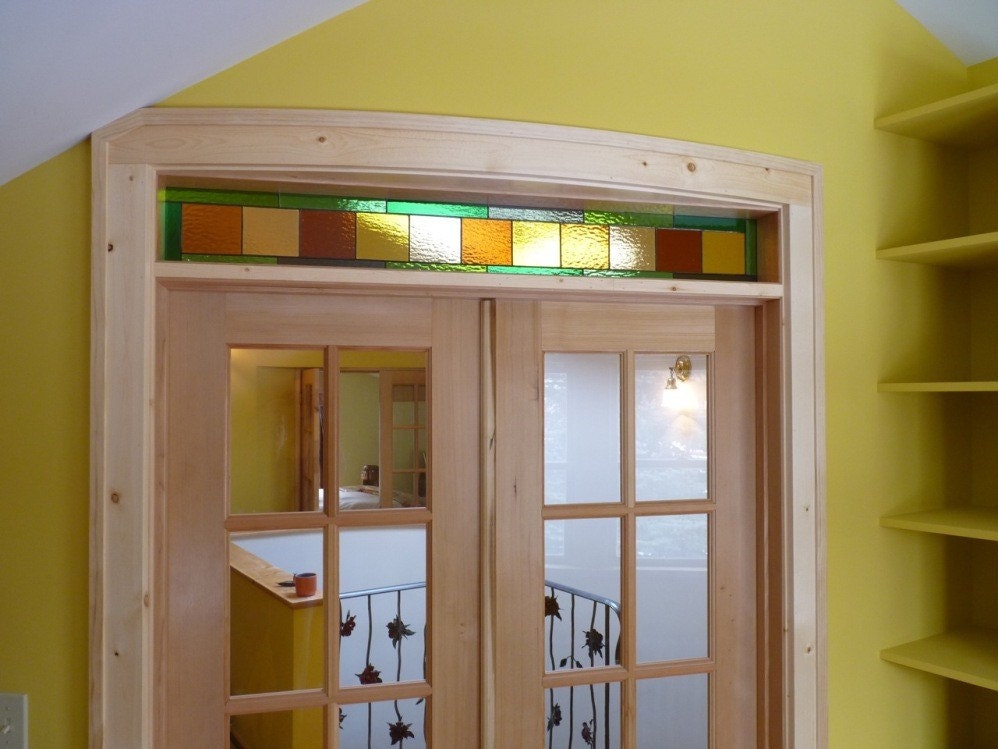 Stained Glass Window Panel / Colorful and Contemporary (TW-23)