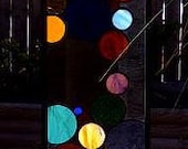 Stained Glass Window Panel / Contemporary Bubble Sidelight (S-3)