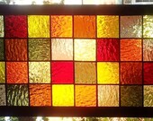Stained Glass Panel - Earthtone Colors (P-13)