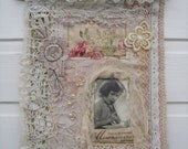 fabric-lace collage: Memories.