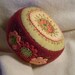 Rust and Orange Flowers Pincushion