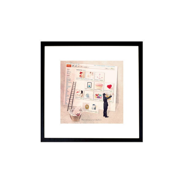 Treasury - Art - Photography - Office decor - Treasury list - The treasury maker - Treasury items - Etsy front page - Print 6x6 (15x15cm)