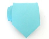 Mens Tie Light Blue Silk Necktie for Men