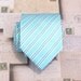 Mens Necktie Blue Striped Silk Tie