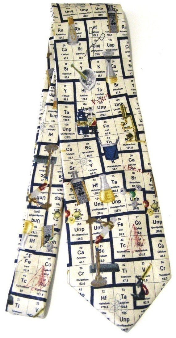 Mens Necktie Chemistry Class Silk Necktie