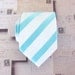 Necktie Blue and White Striped Silk Tie