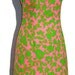 Vintage 60s Dress Mod Pink Green Floral Paisley Sleeveless M L NOS