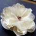 Rustic Tennessee Champagne Ivory Hair Flower with Bronze Copper Pearls- Bridal- Wedding
