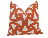 Free US Shipping-Decorative Designer Pillow Cover-22x22 inch-Trina Turk for Schumacher-Santorini In Persimmon