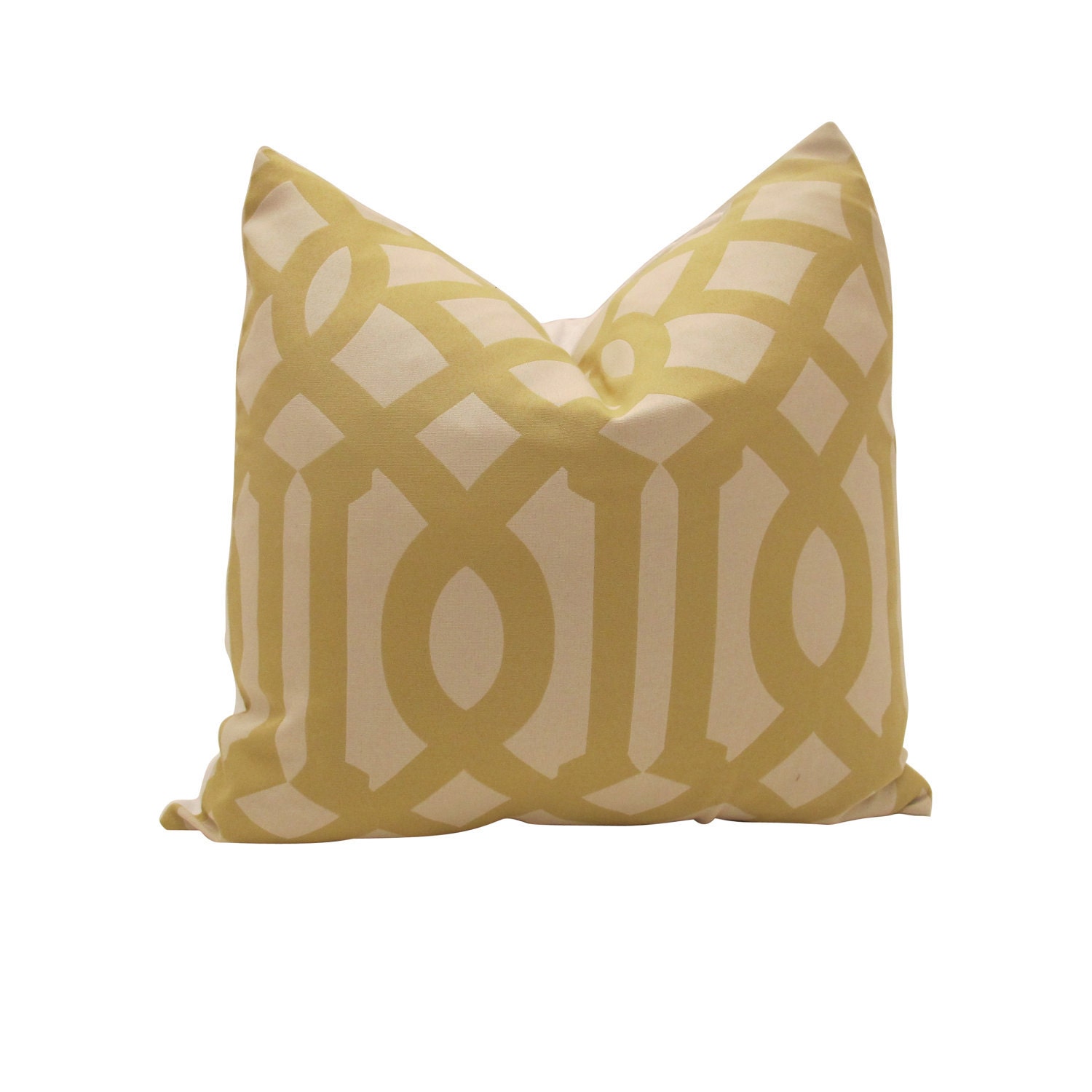 Free US Shipping-Decorative Designer Pillow Cover-12x24 Imperial Trellis In Citrine
