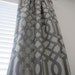 20% off-Ships In 24 Hours-Pair of Decorative Designer Rod Top Drapery Panels With Lining-96 inch-Imperial Trellis In Two Toned Grey