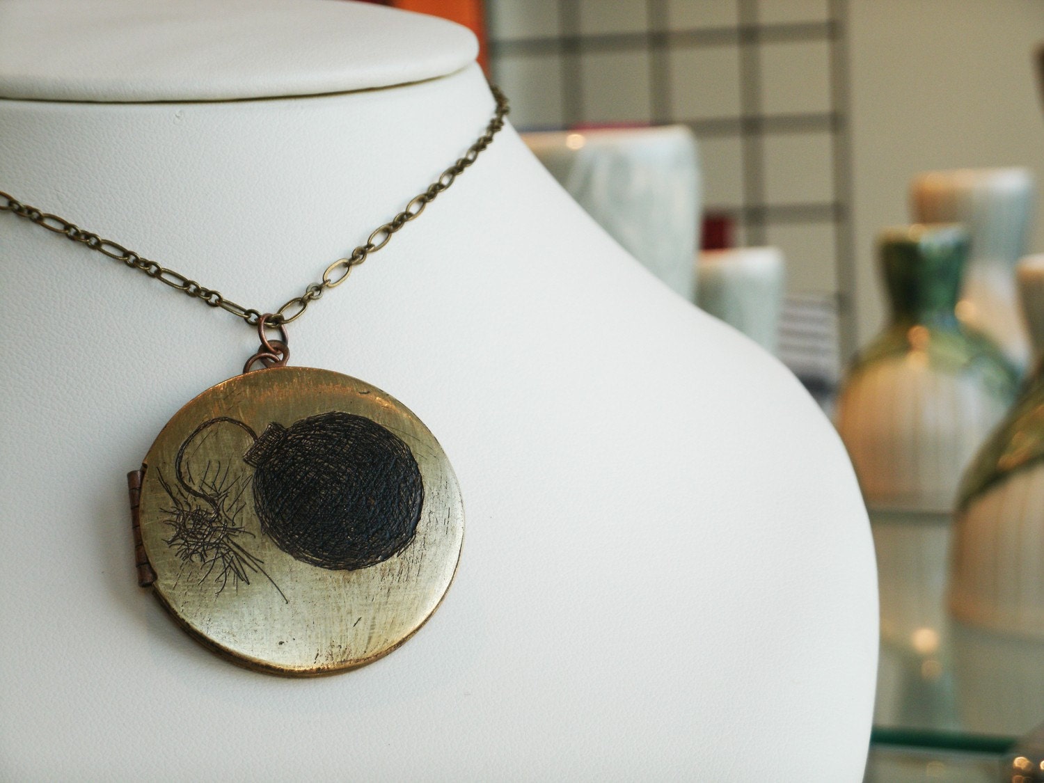 Big Bomb Custom Brass Locket- Made to Order