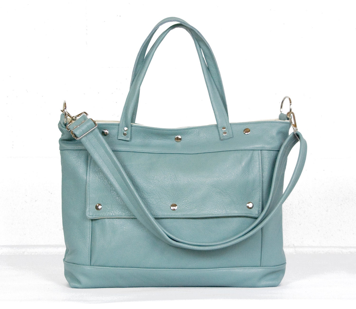 Archive Bag in Vintage Mint Leather - LAST ONE - Ready to Ship