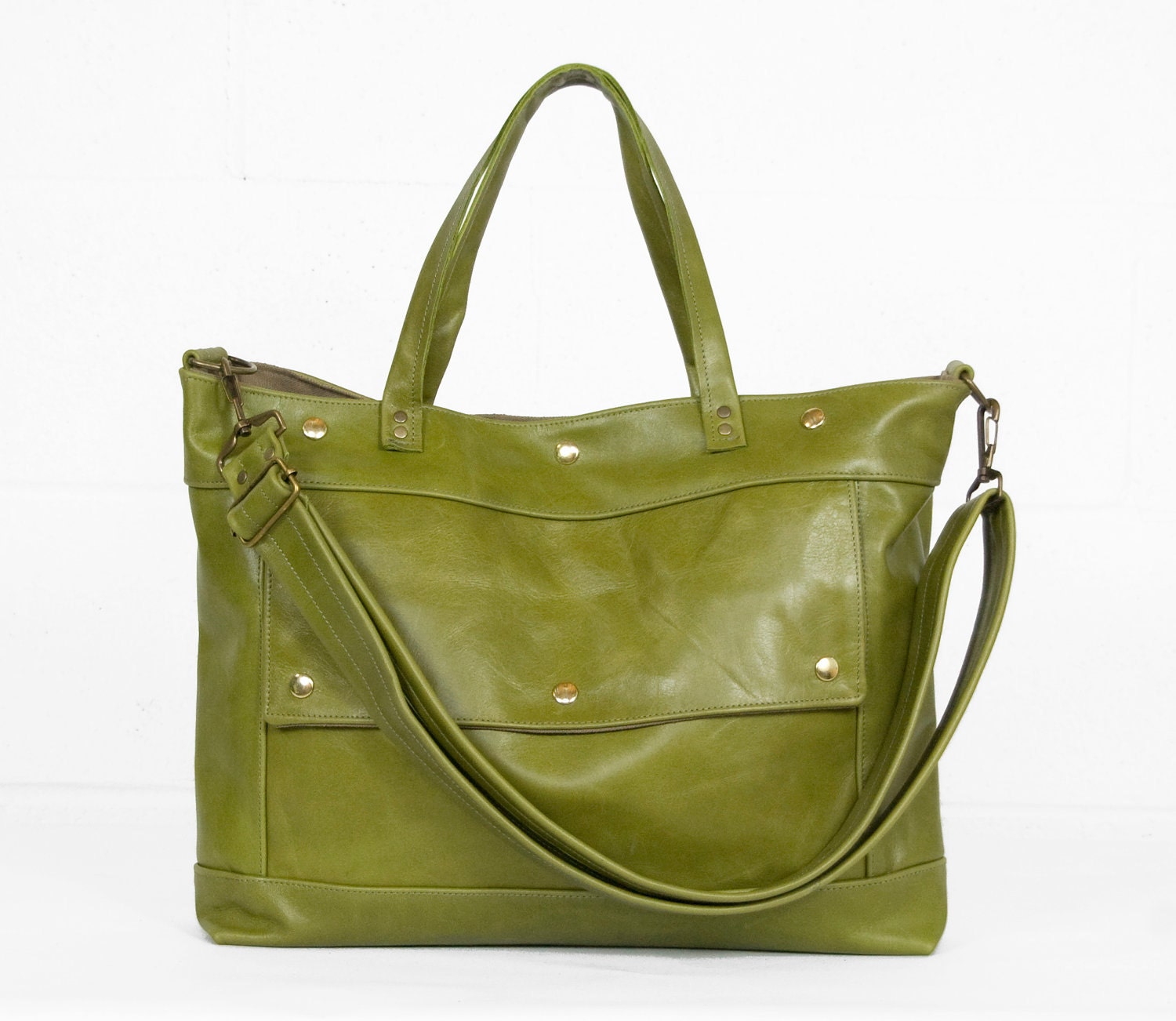 Archive Bag in Green Apple Leather - Ready to Ship