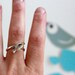 Bird King Ring. Silver with Black Diamond eyes and an 18ct Yellow Gold Crown.