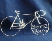 WHEEL LOVE: Personalized Racing Bike Wedding Cake Topper