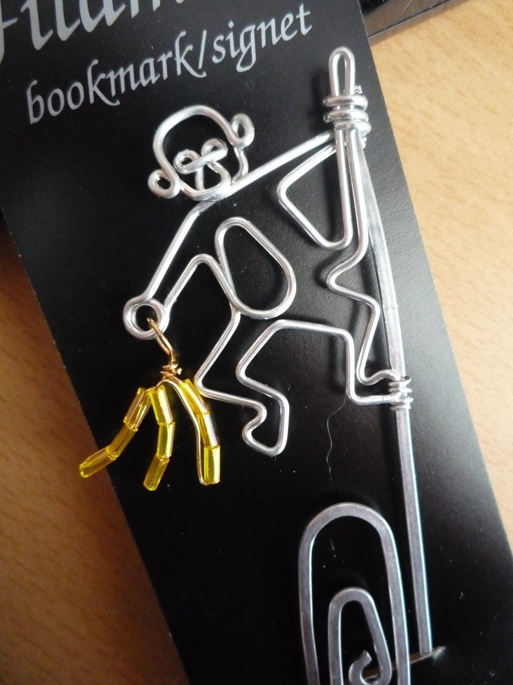 Items similar to Monkey Bookmark with Bananas on Etsy
