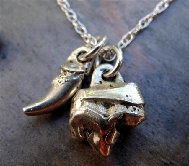 Custom Dog Tooth Necklace Canine Teeth Pet  Personalized Sterling Silver