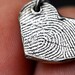 Custom Fingerprint Jewelry Heart Necklace Personalized Sterling Silver