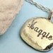 Dog Nose Necklace Personalized in Sterling Silver Small