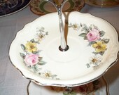 Vintage German China 2 Tier Serving Tray - Crudites - Party Tray - Hors doeuvres - Centerpiece