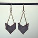 Little Leather Chevron Earrings