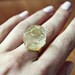 Citrine Crystal Ring - Gold