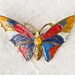 Enameled Butterfly Brooch - Art Deco - Primary Colours