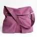 Modular Messenger Bag in Purple/ Shoulder Bag / Laptop Bag / Diaper Bag / Travel Bag / Pleated Bag with flap and adjustable strap / Plum
