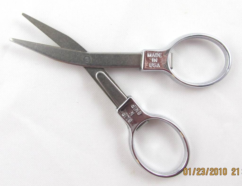CHROME SlipNSnip Folding Scissors Made in USA by carolscabin